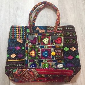 Tote Bag Patchwork & Embroidered